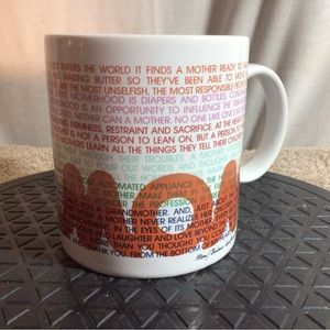 Vtg 1982 MOM White W/Multicolor Lettering Ceramic Coffee/Tea Mug pre-owned